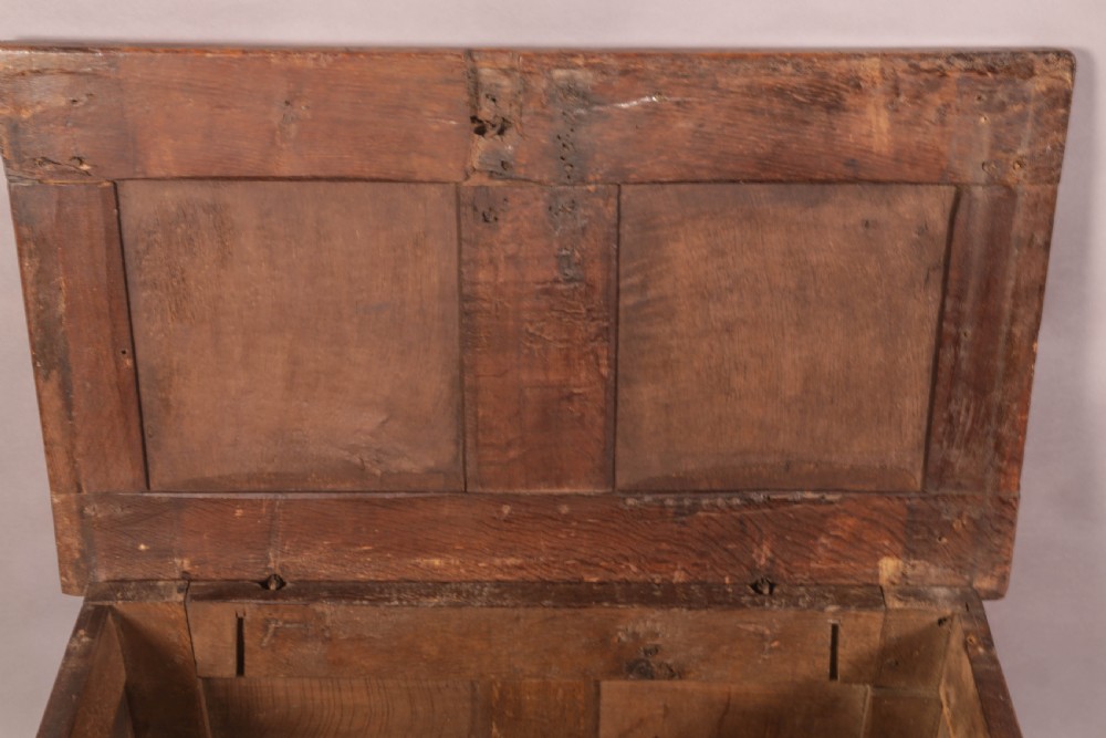A Rare Tiny Oak Coffer circa 1670 View VII