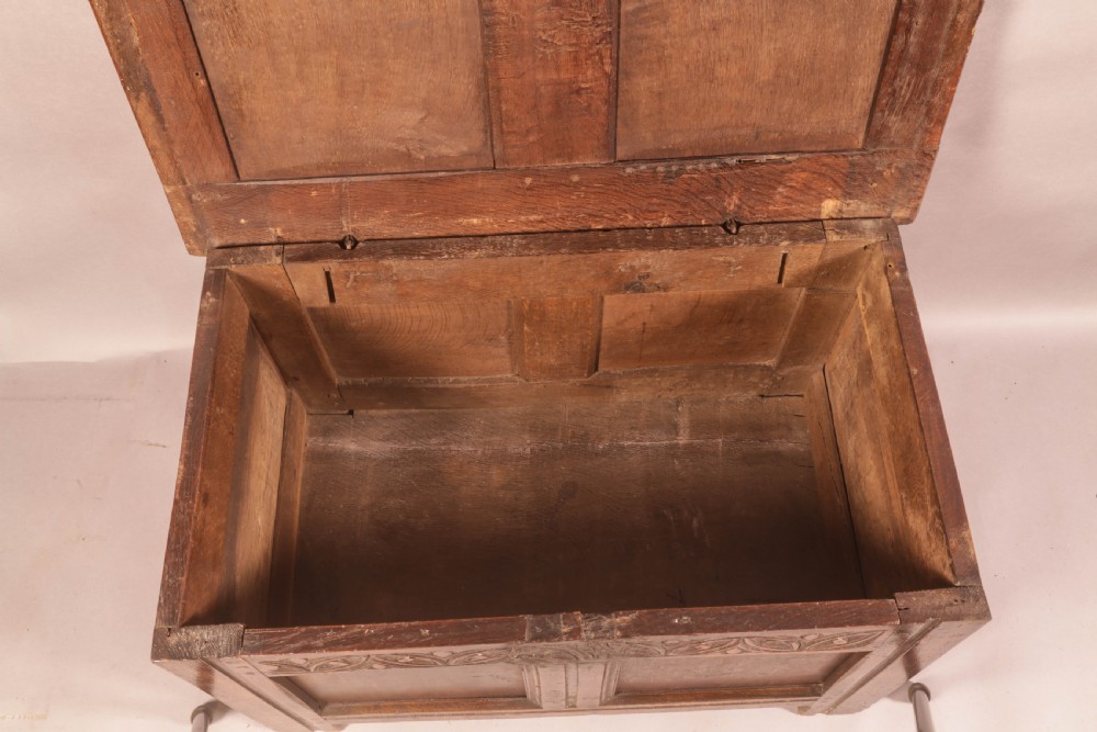 A Rare Tiny Oak Coffer circa 1670 View VIII