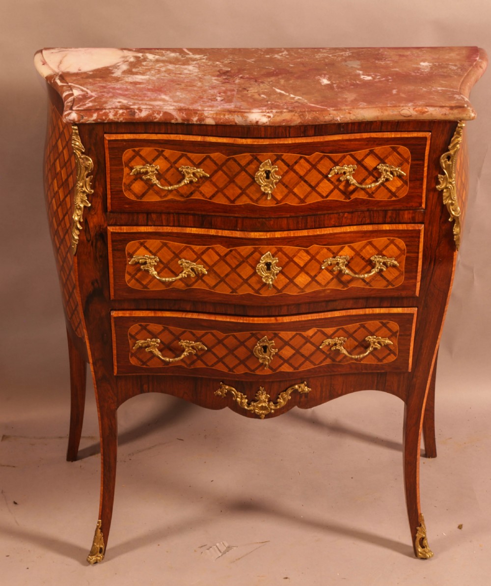 A French Bombe Chest of Drawers