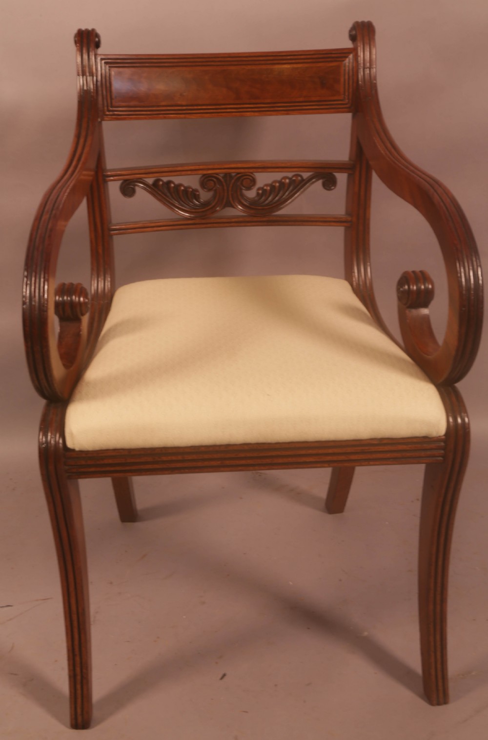 A Superb Set of 8 Regency Dining Chairs Sabre Leg View VII