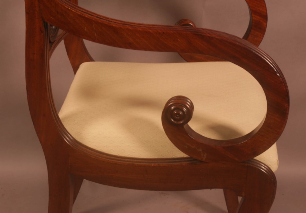 A Superb Set of 8 Regency Dining Chairs Sabre Leg View XII