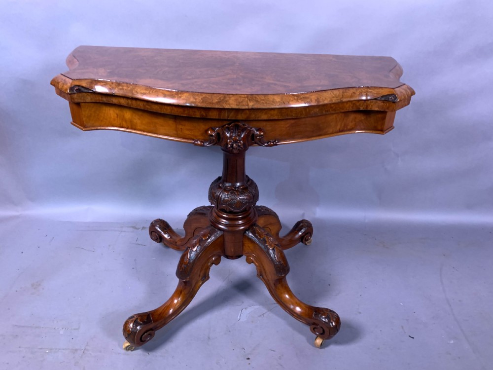  A Good Victorian Burr Walnut Games Table