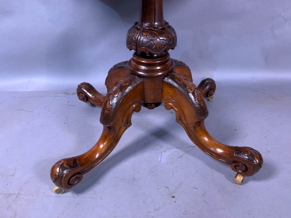  A Good Victorian Burr Walnut Games Table View IV