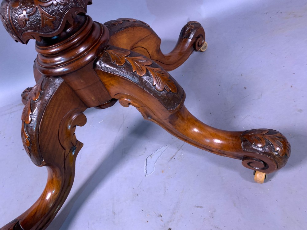 A Good Victorian Burr Walnut Games Table View V