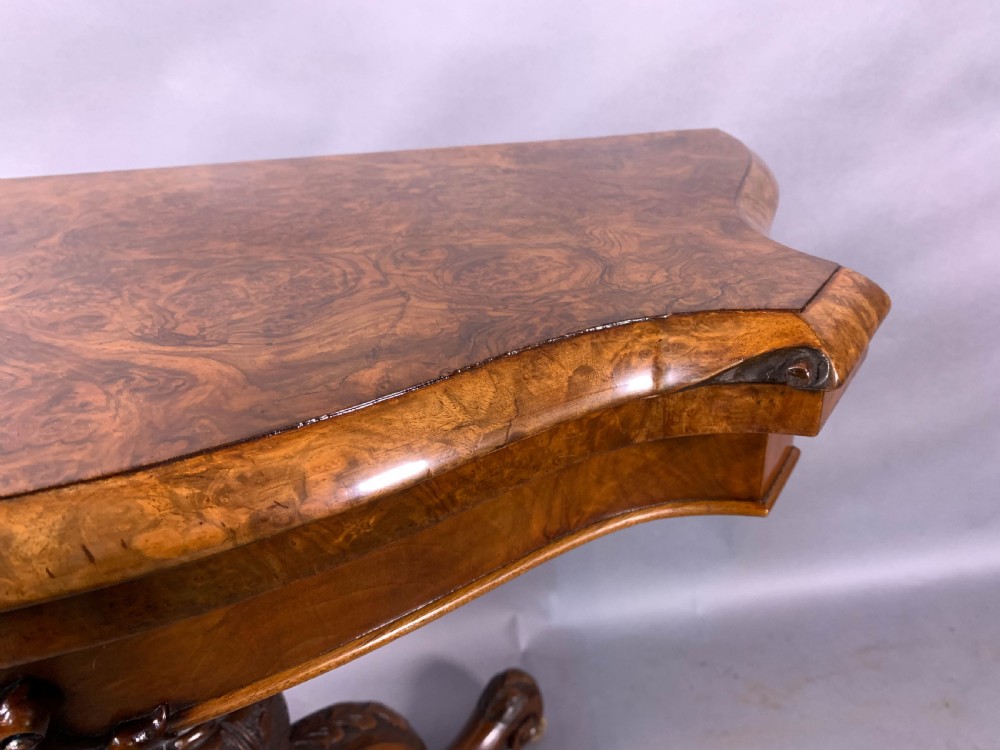  A Good Victorian Burr Walnut Games Table View VII