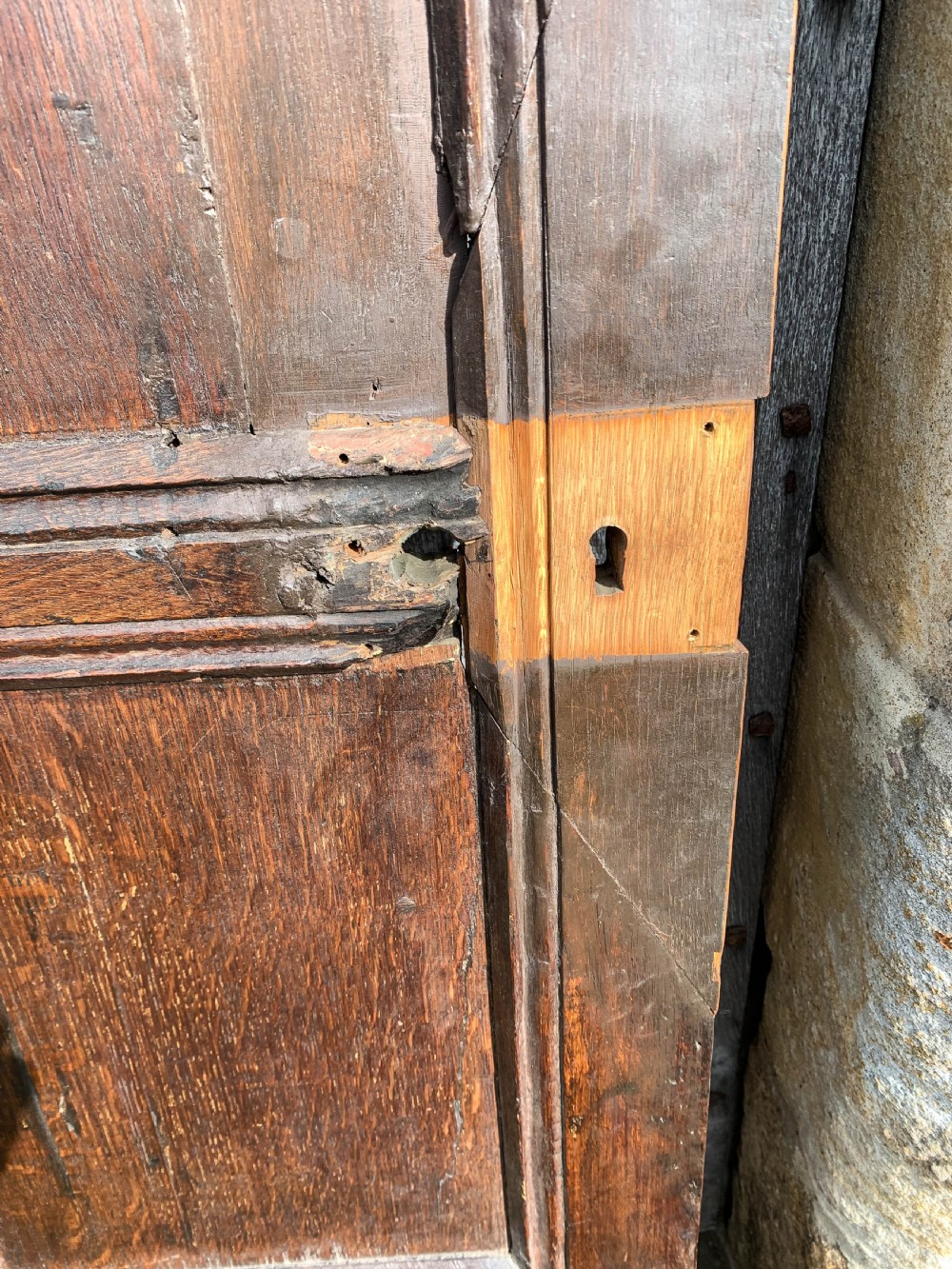 A Good 17th century Oak Door York Minster View II