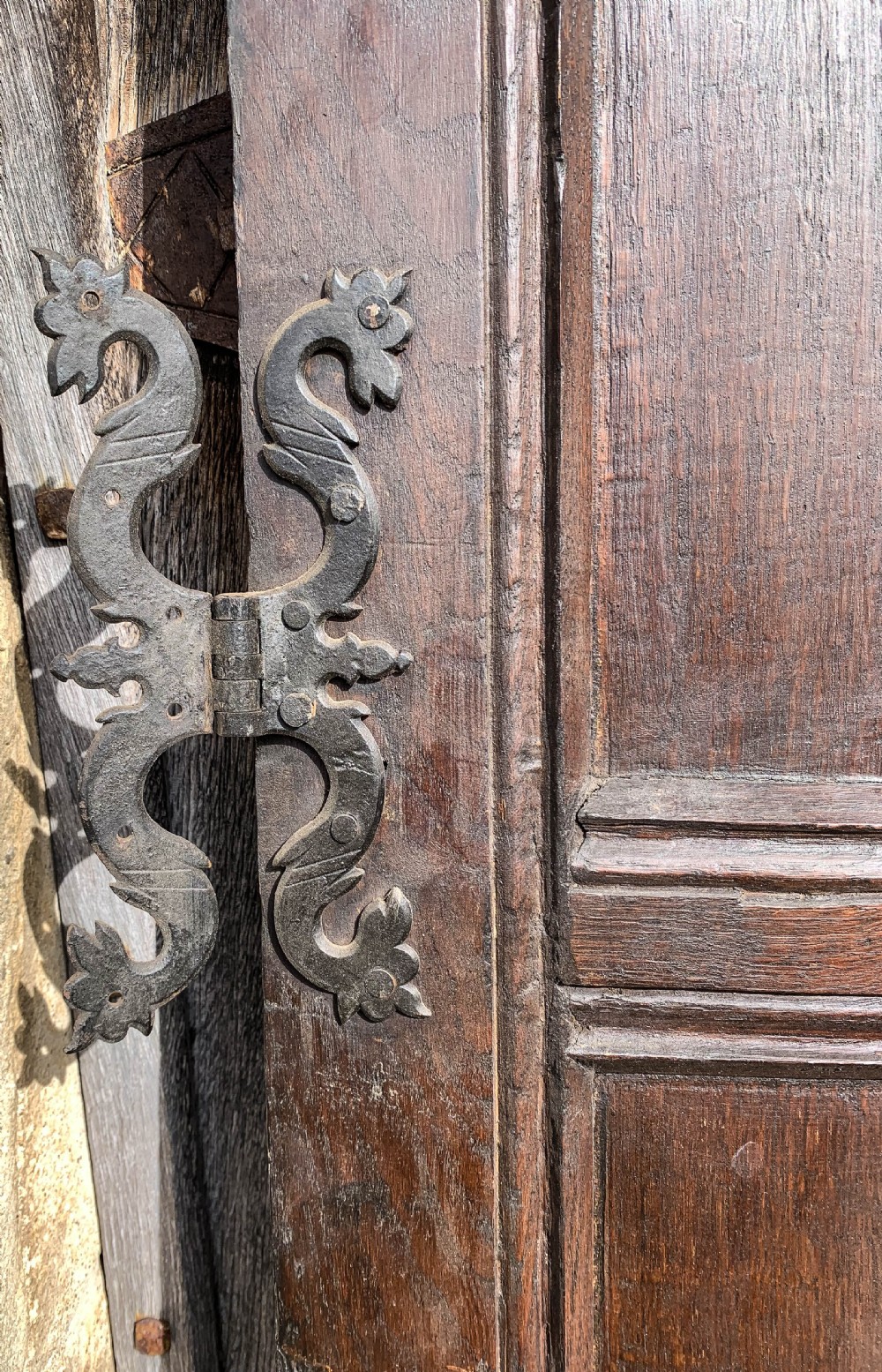 A Good 17th century Oak Door York Minster View III