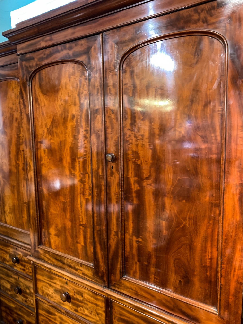 A Superb Early Victorian four door Wardrobe View XIII