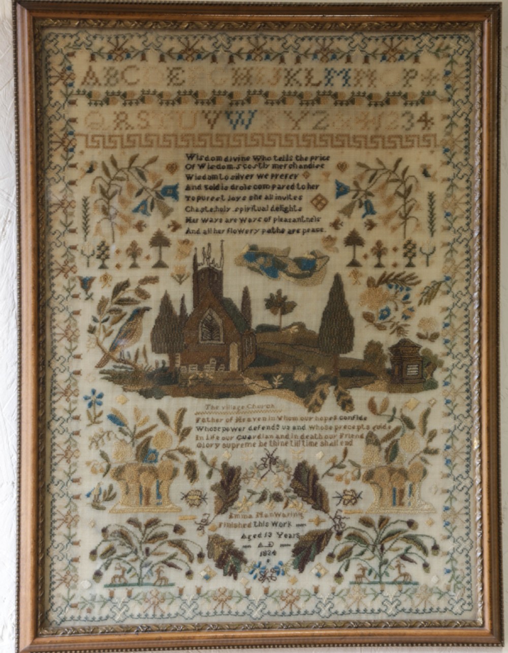 A Fine and Detailed sampler Emma Manwaring 1834