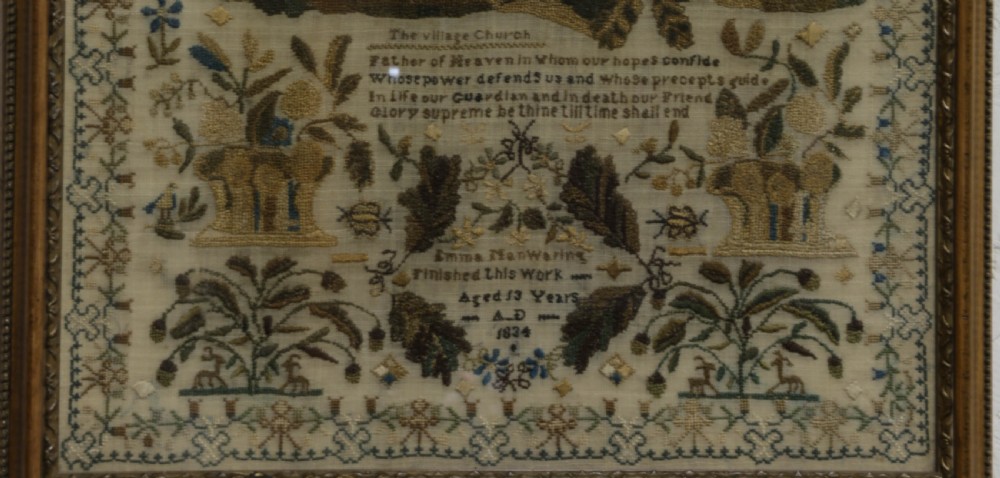 A Fine and Detailed sampler Emma Manwaring 1834 View IV