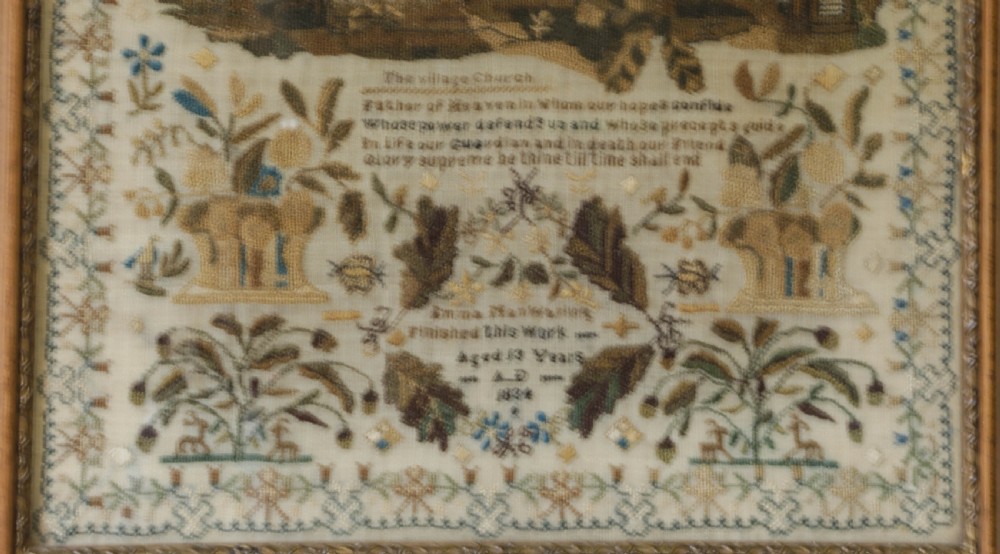 A Fine and Detailed sampler Emma Manwaring 1834 View V