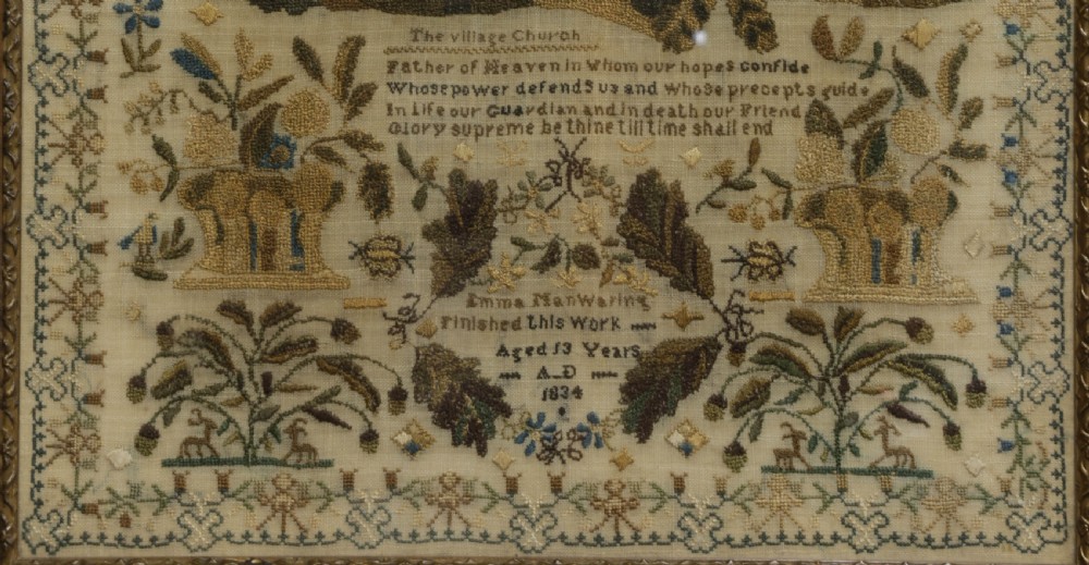 A Fine and Detailed sampler Emma Manwaring 1834 View X