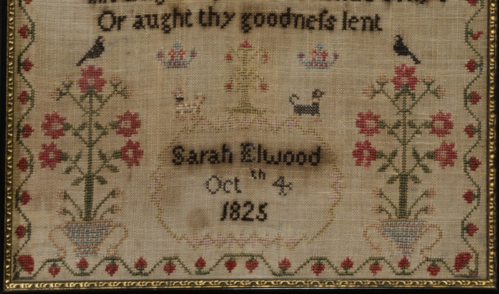 A Georgian Sampler by Sarah Elwood 1825 View III