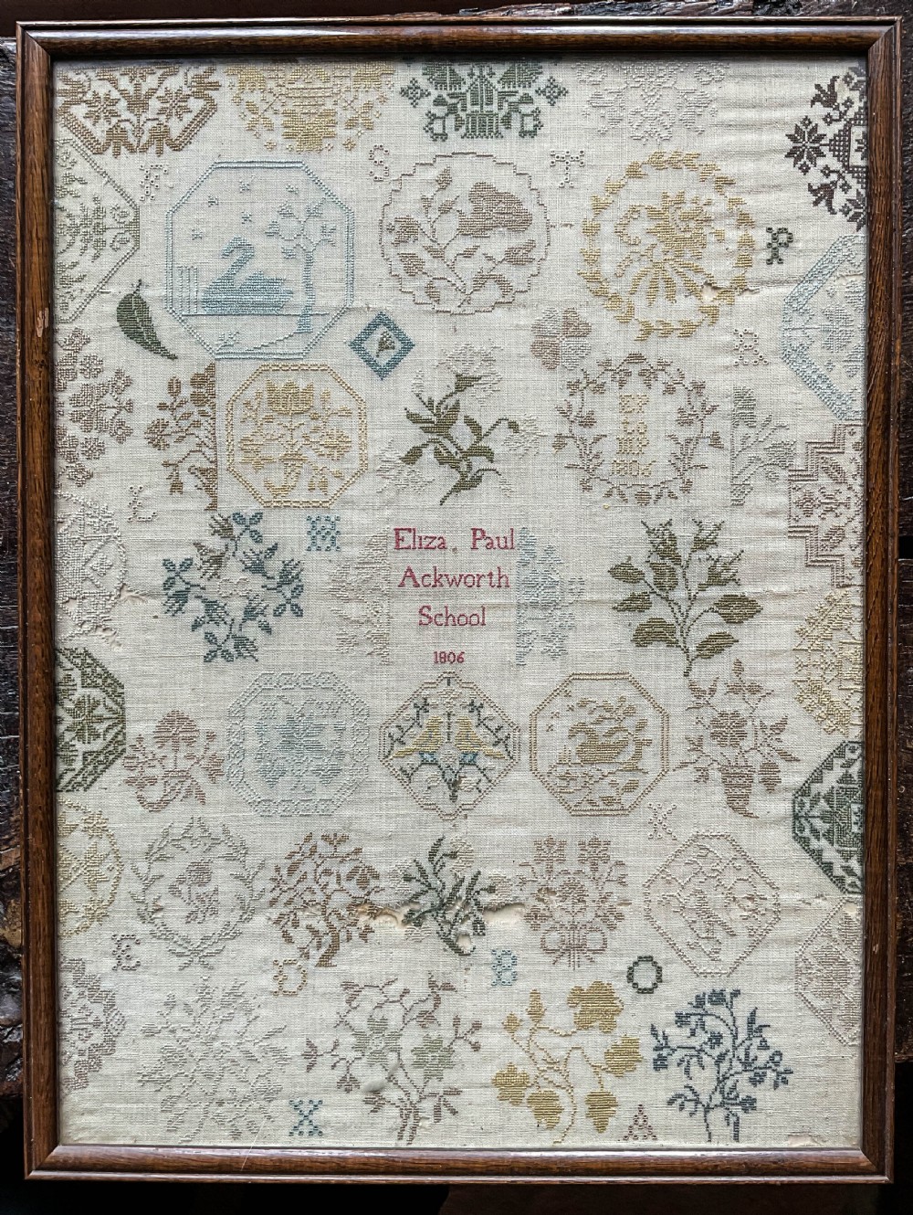 An Ackworth School Quaker Sampler Eliza Paul 1806