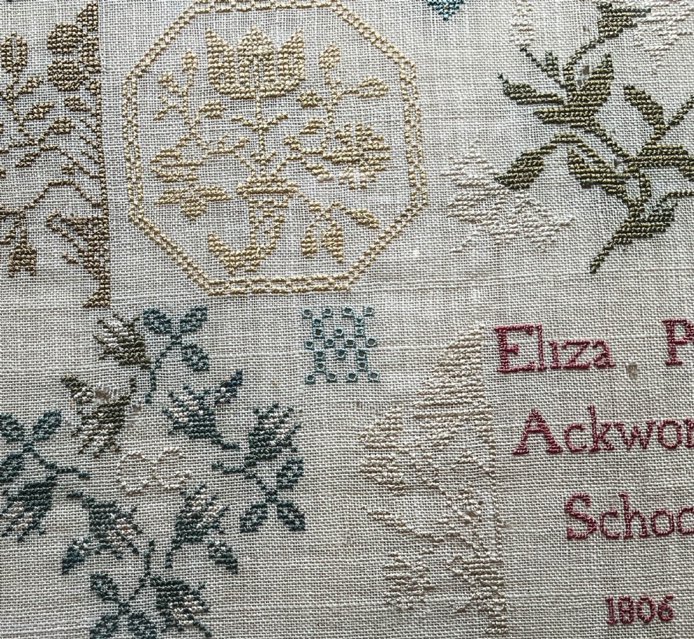 An Ackworth School Quaker Sampler Eliza Paul 1806 View IX