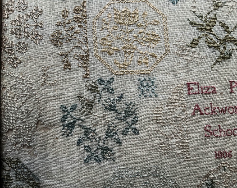 An Ackworth School Quaker Sampler Eliza Paul 1806 View XII