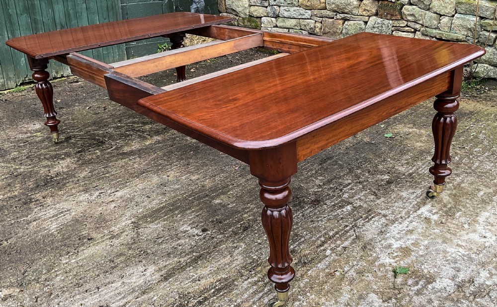 A Good Victorian 2 leaf extending dining table Mahogany View VI