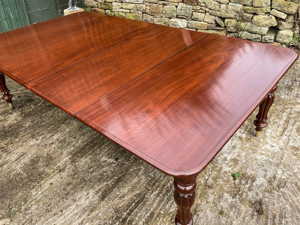 A Good Victorian 2 leaf extending dining table Mahogany View VIII