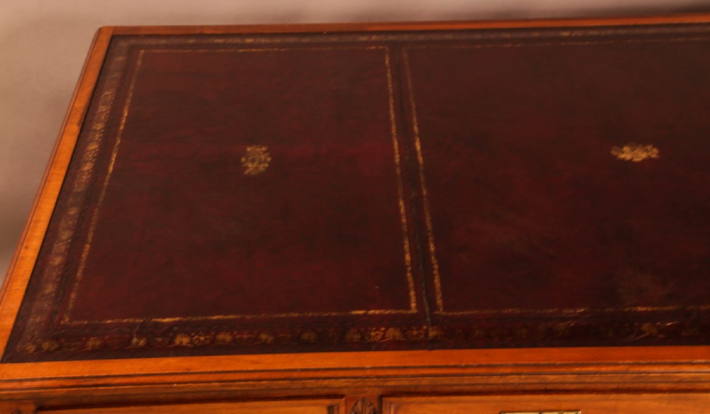 A Good Quality Victorian Pedestal Desk View III