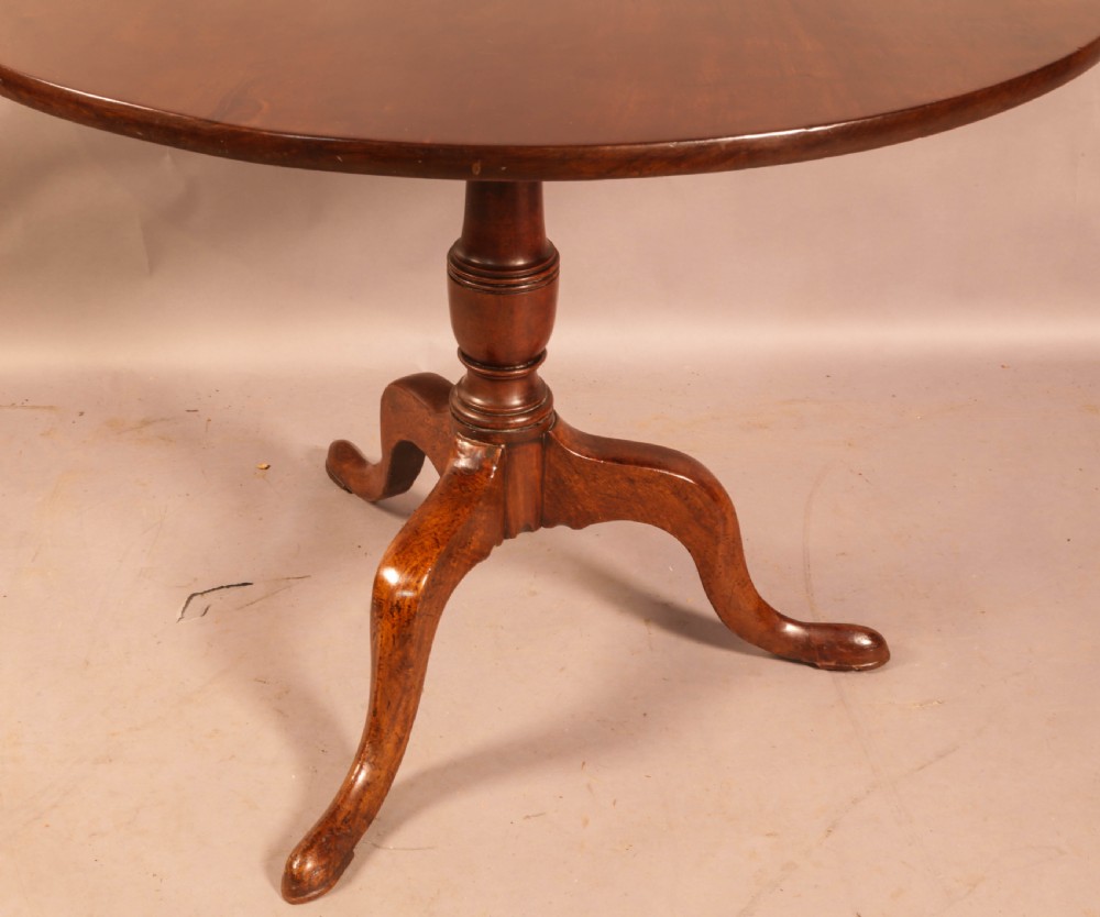 A Good Georgian Tripod Supper Table Mahogany View V