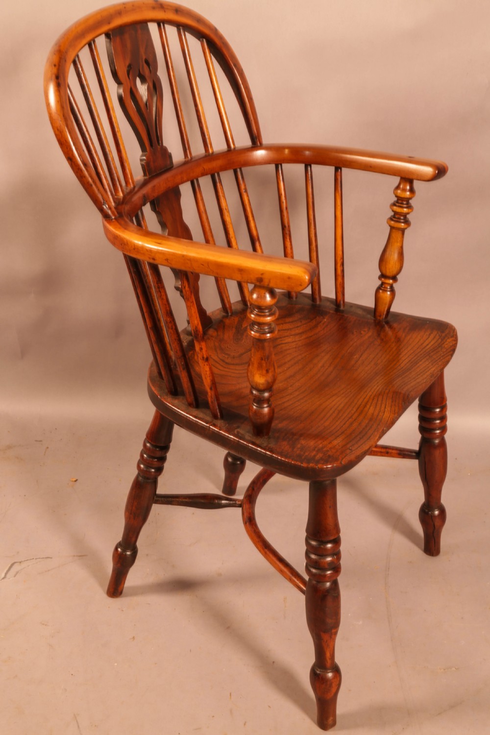 A Yew Wood Windsor Chair Rockley Maker
