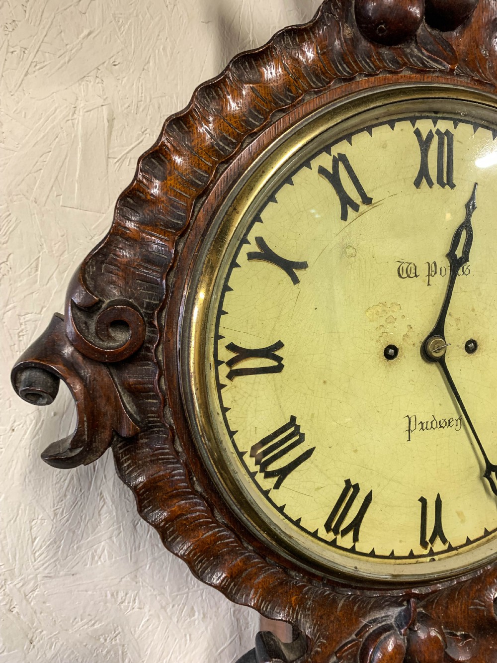 A Rare Tavern Clock by William Potts of Pudsey Leeds View IV