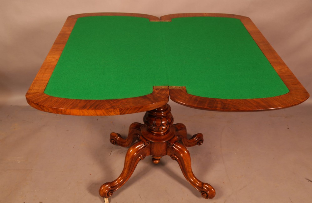 A Good Victorian Games Table Burr Walnut View IX