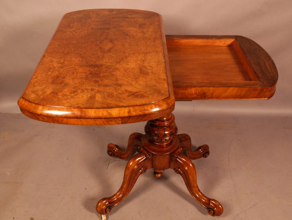A Good Victorian Games Table Burr Walnut View X