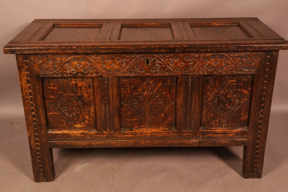 A 17th century oak Blanket Box