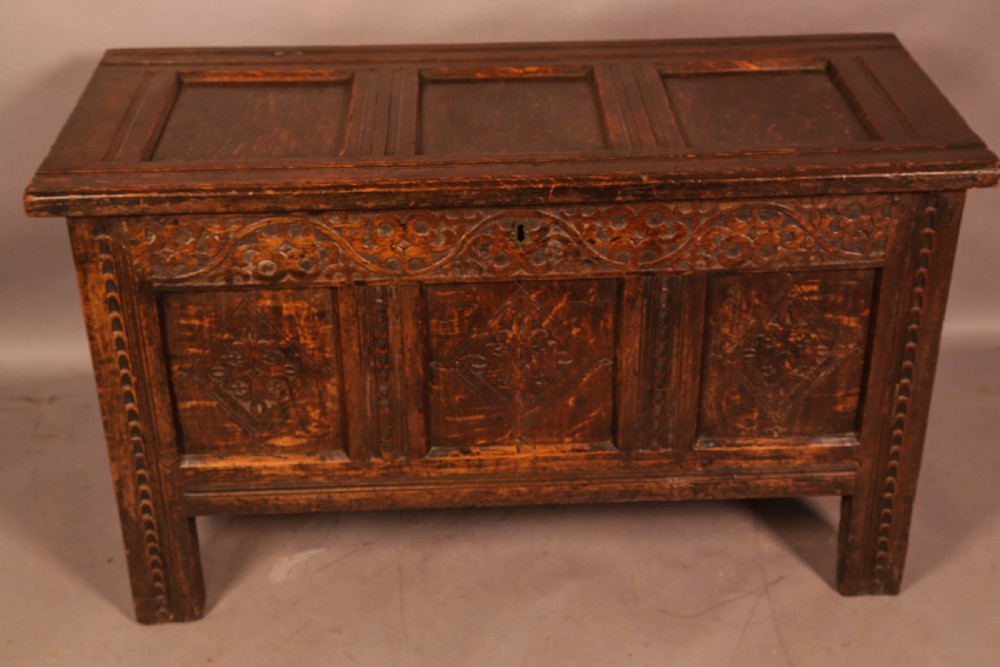 A 17th century oak Blanket Box View II
