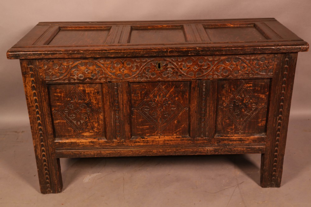A 17th century oak Blanket Box View III