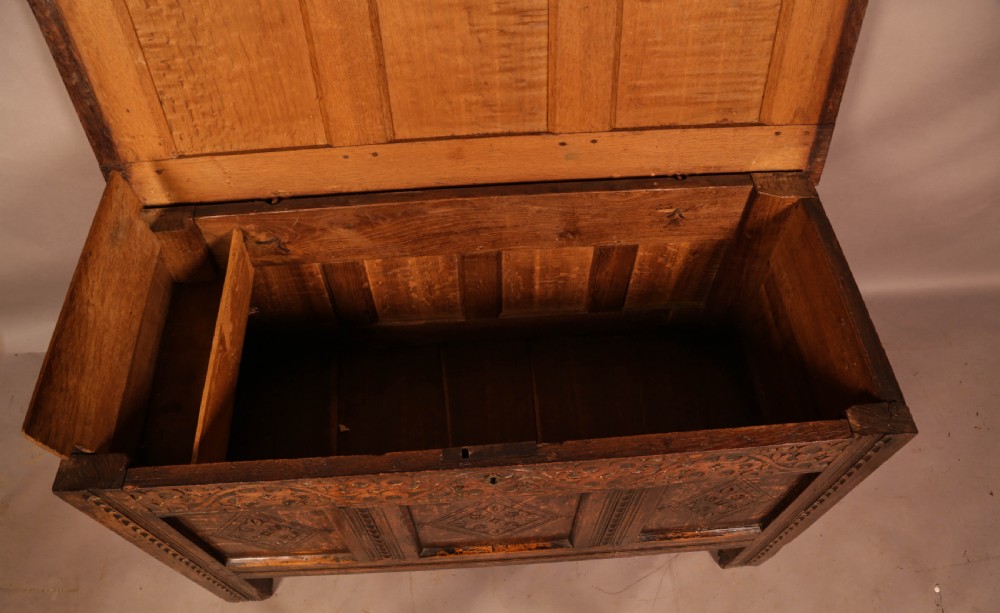 A 17th century oak Blanket Box View VI