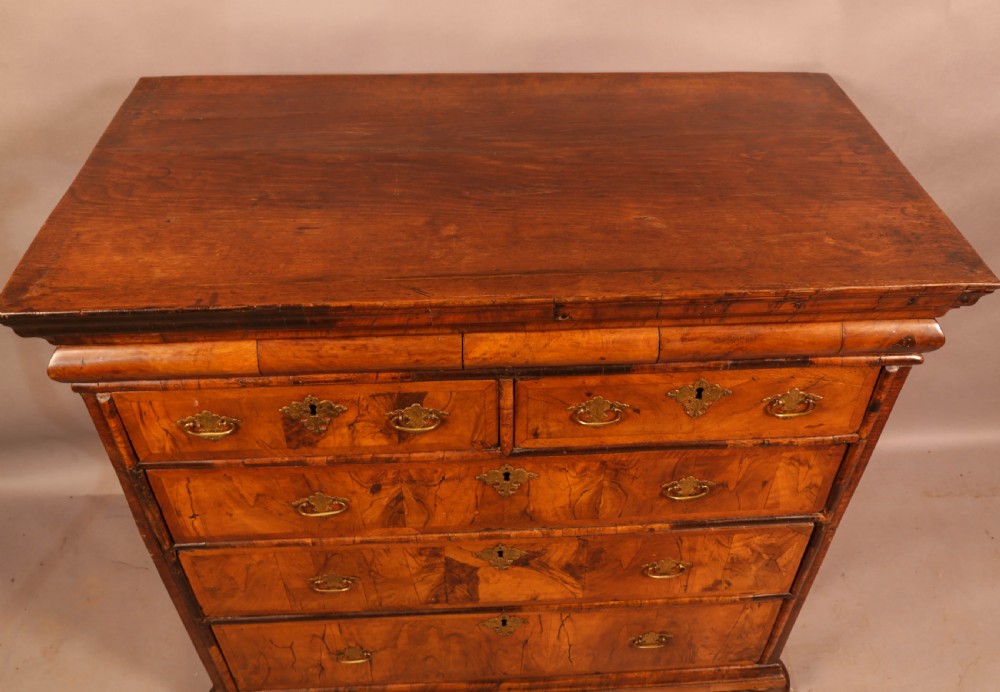 An English Walnut Chest original brasswork View IV