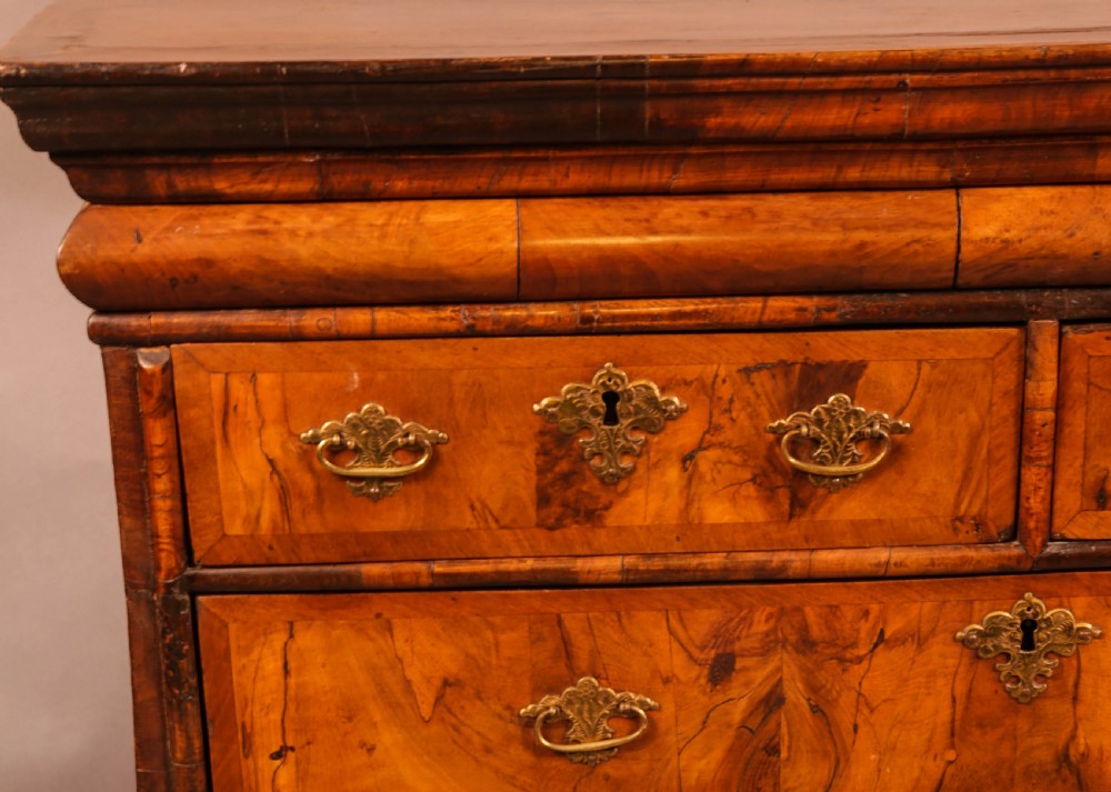An English Walnut Chest original brasswork View VI