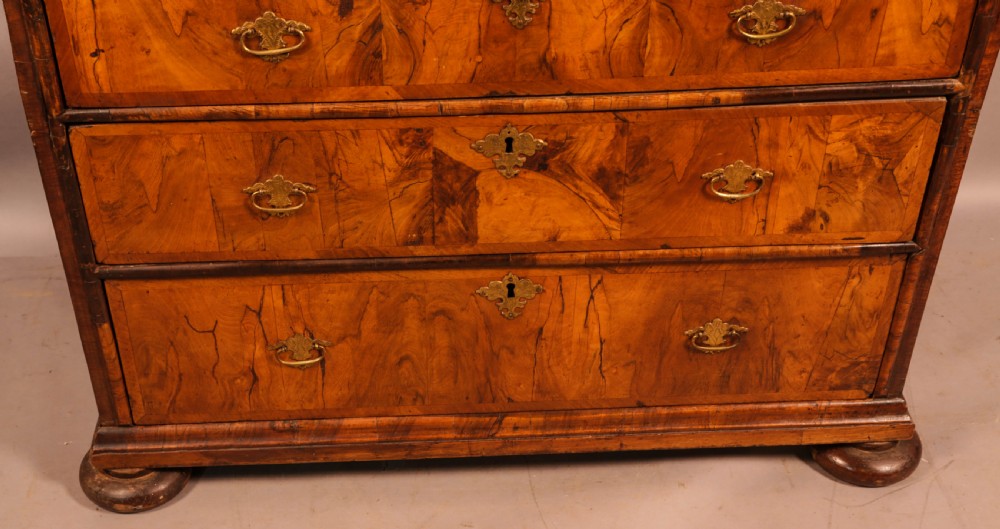 An English Walnut Chest original brasswork View VII