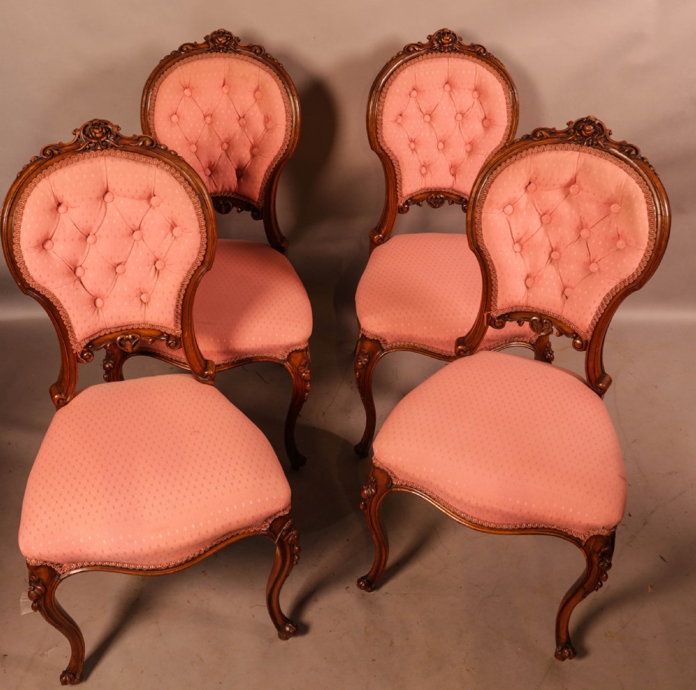A Set of 4 Victorian Walnut Dining Chairs super quality View III