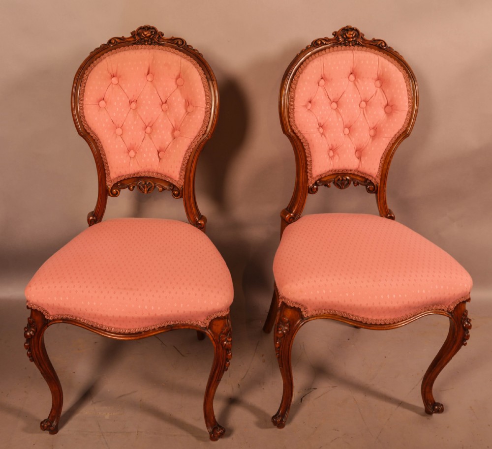 A Set of 4 Victorian Walnut Dining Chairs super quality View IX