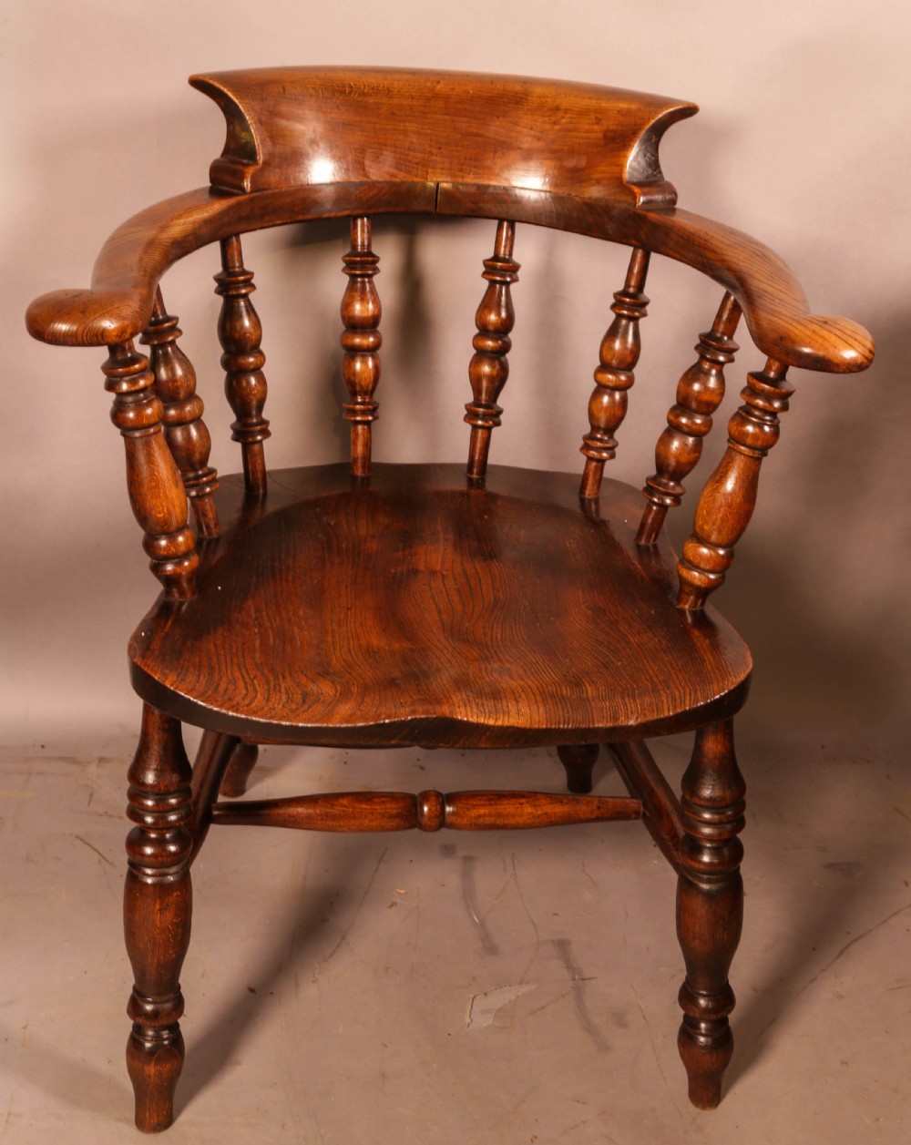 A Victorian Captains Chair in Ash with an Elm seat
