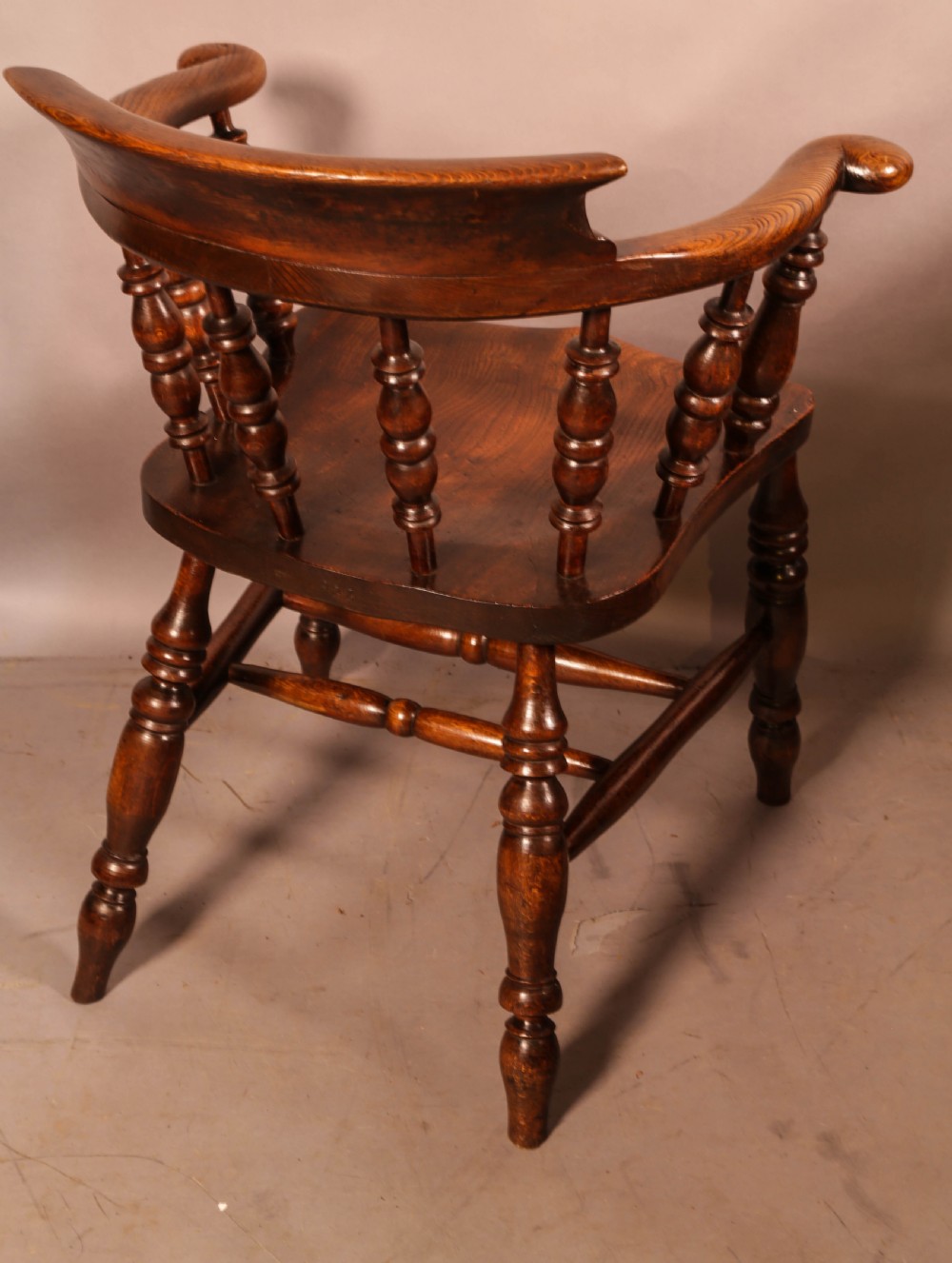 A Victorian Captains Chair in Ash with an Elm seat View III