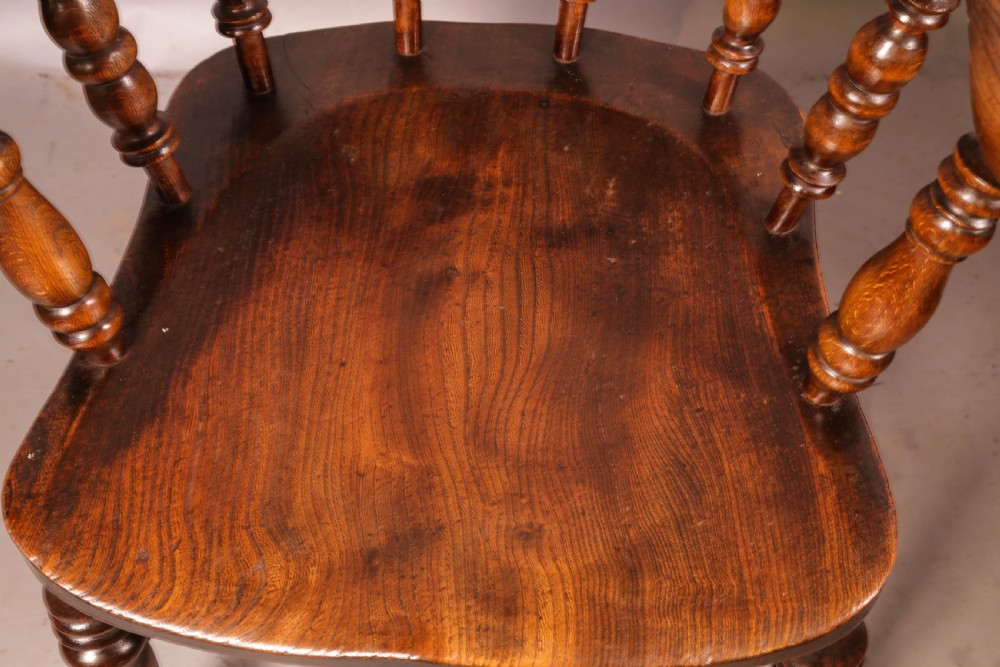 A Victorian Captains Chair in Ash with an Elm seat View V