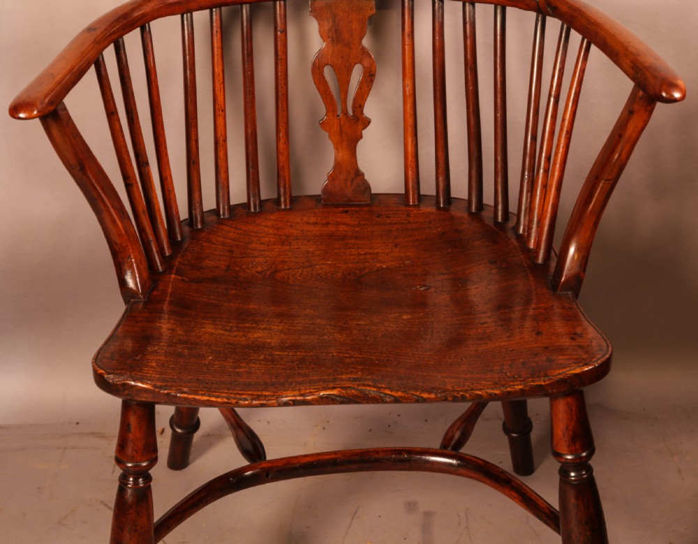 A Yew Wood Windsor Chair by William Wheatland Retford View VI