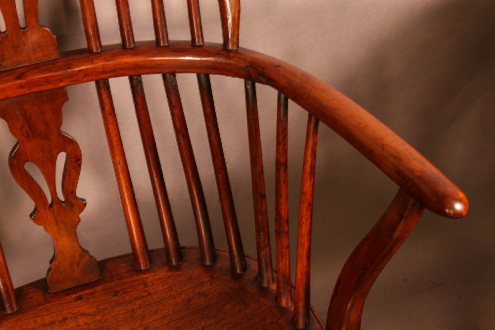 A Yew Wood Windsor Chair by William Wheatland Retford View VIII
