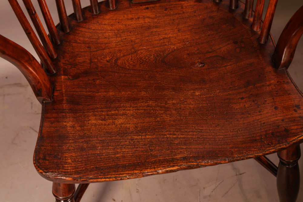 A Yew Wood Windsor Chair by William Wheatland Retford View IX