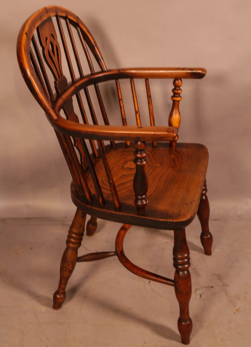 A Good Yew Wood Windsor Chair Rockley Made