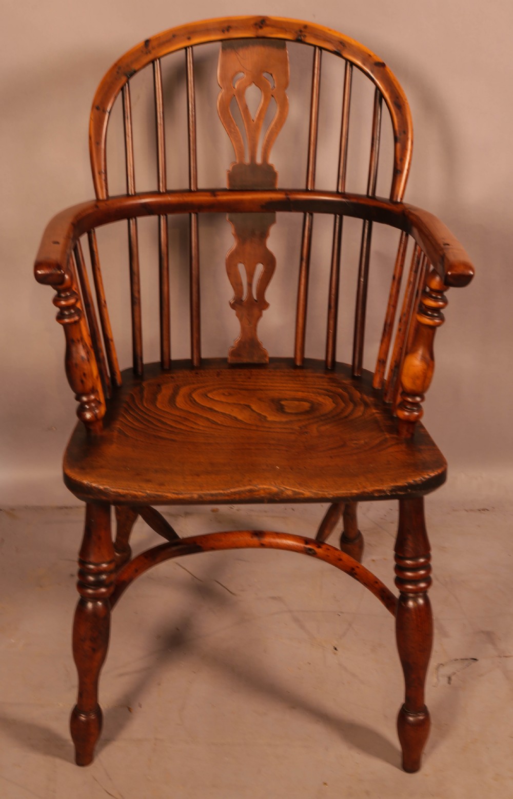 A Good Yew Wood Windsor Chair Rockley Made View II