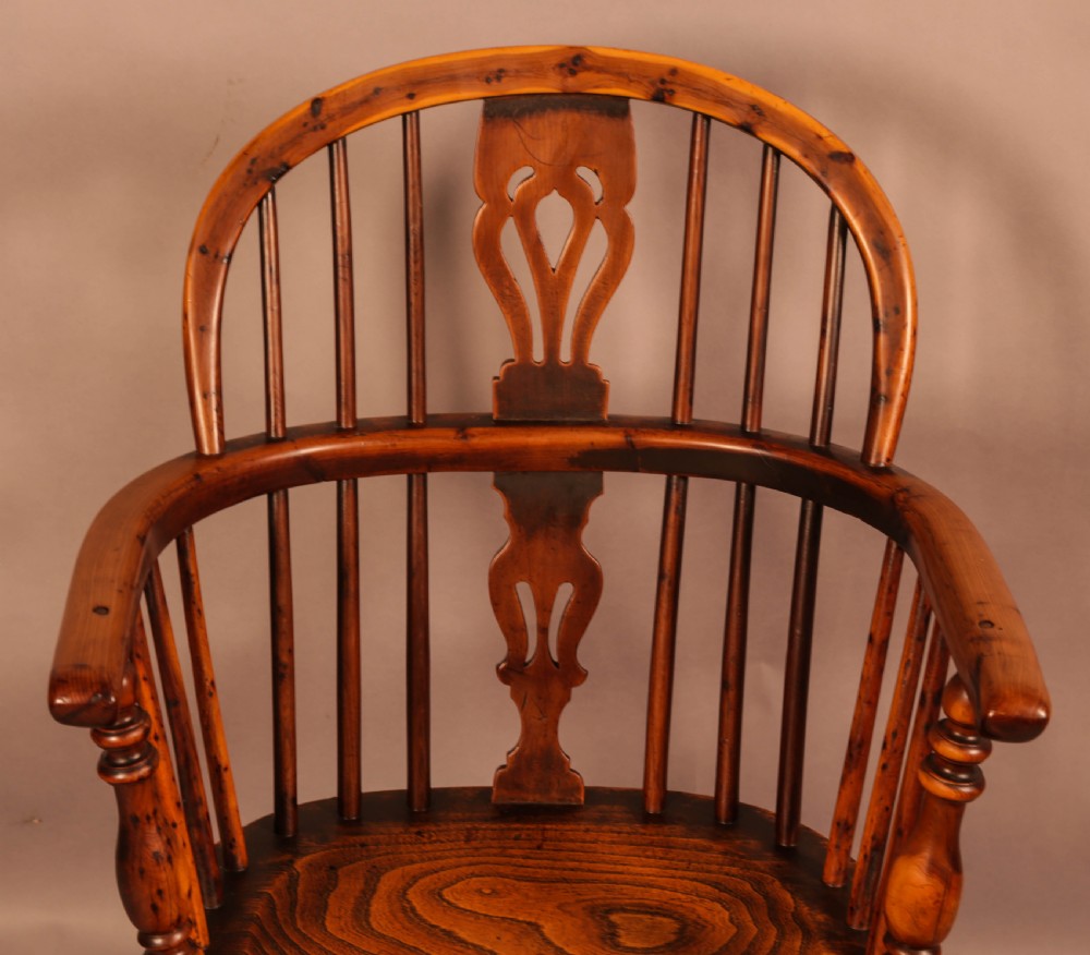 A Good Yew Wood Windsor Chair Rockley Made View VI