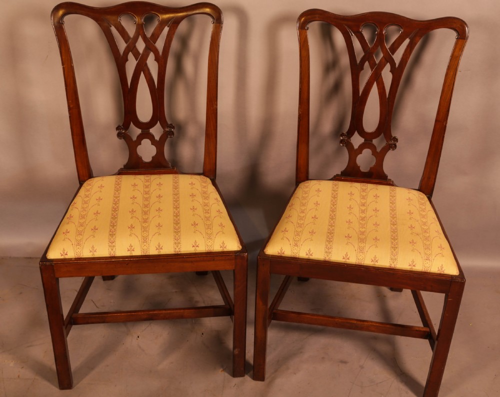 A Set of 8 Chippendale Style Dining chairs c 1890 View IV