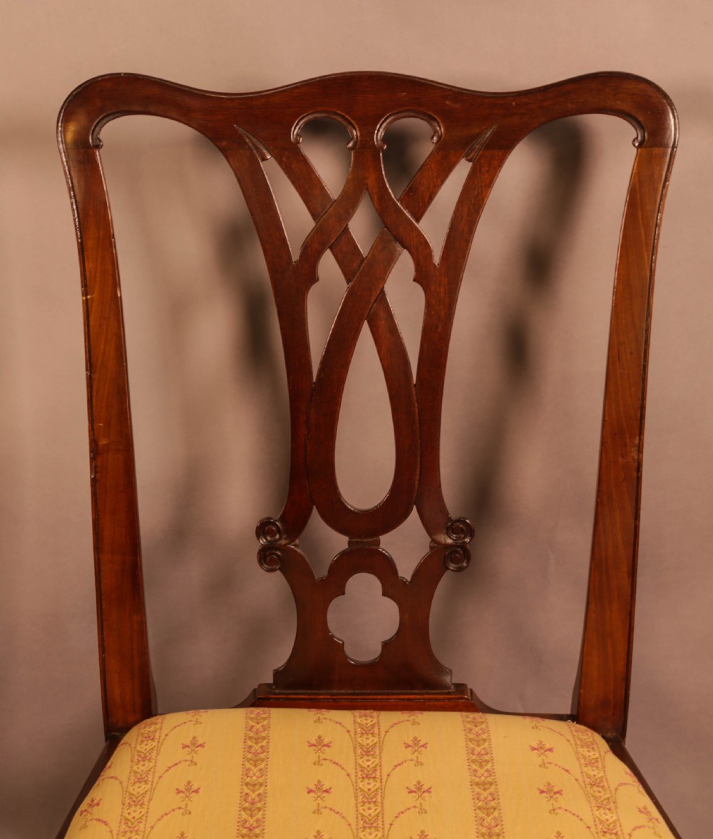 A Set of 8 Chippendale Style Dining chairs c 1890 View VIII