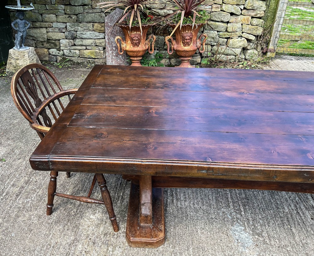 A Large Pine Refectory Table c 1900 View VI