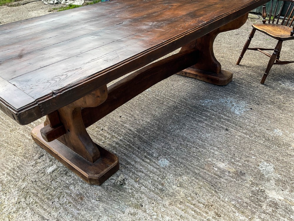 A Large Pine Refectory Table c 1900 View VII